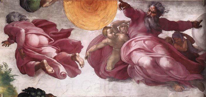 Michelangelo Buonarroti Creation of the Sun, Moon, and Plants Germany oil painting art